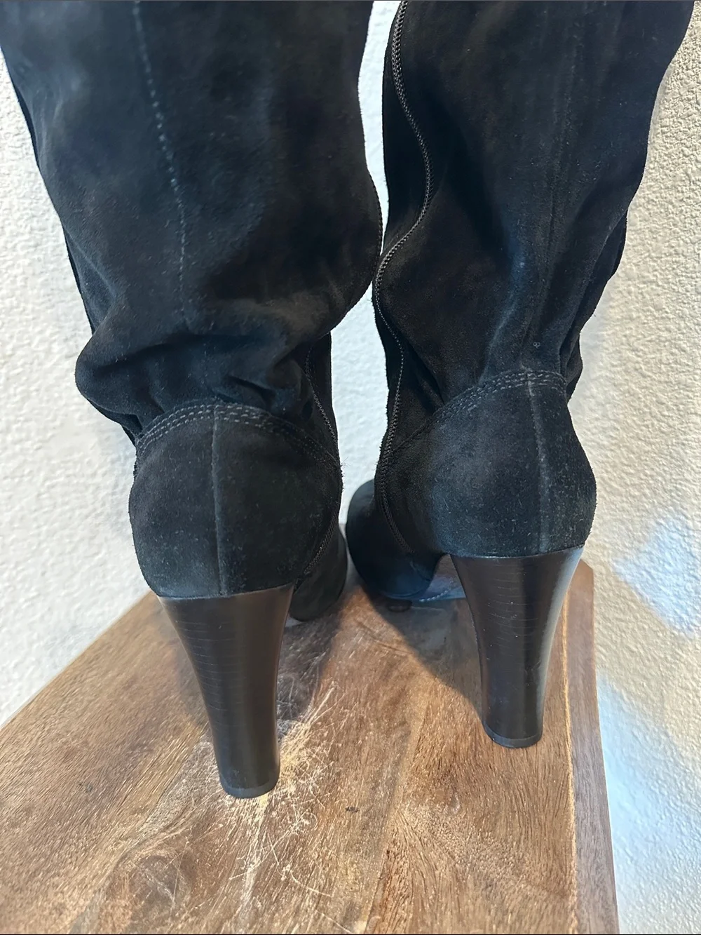 Michael Kors Black Suede Slouch Knee-High Boots Size 9